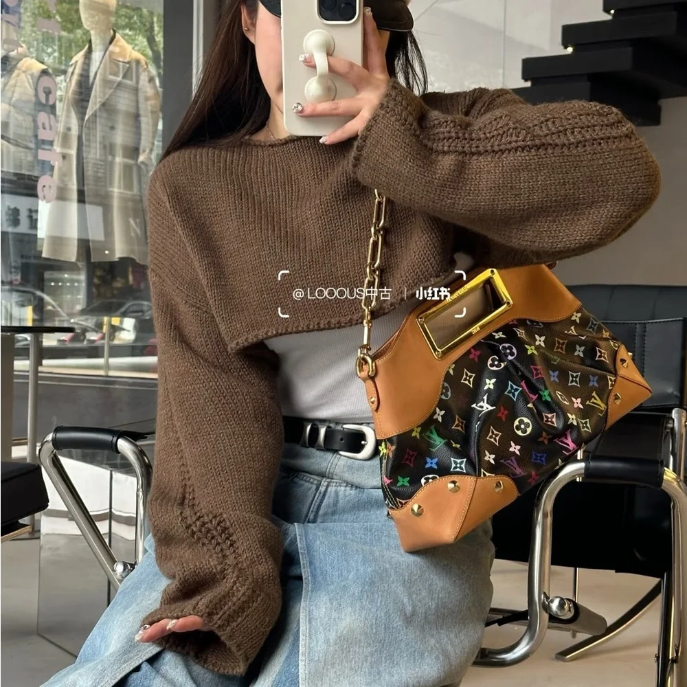 Louis Vuitton Judy MM Handbag Monogram Multicolor Leather Noir Black - Picture 2 of 16